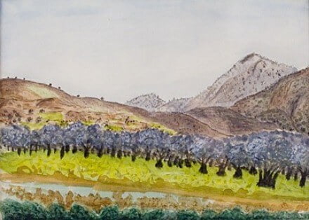 topio-konta-sto-koropi-akouarela-pinakas